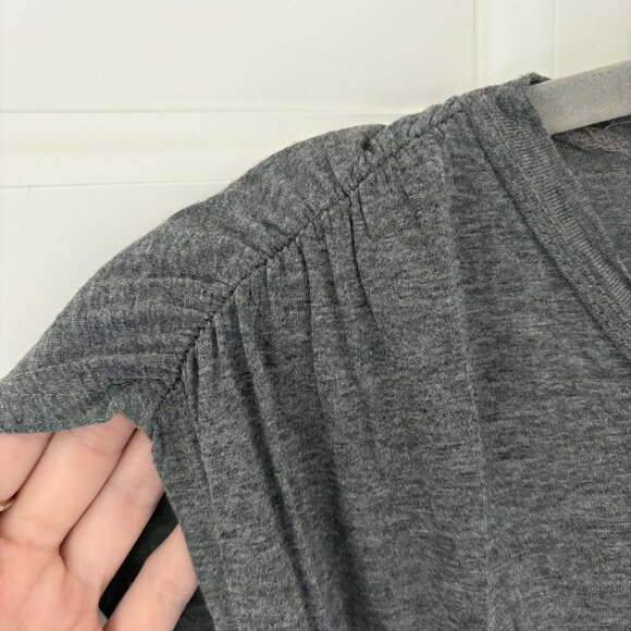 A.L.C. Ruched Gray Shirt Dress - Picture 7 of 7